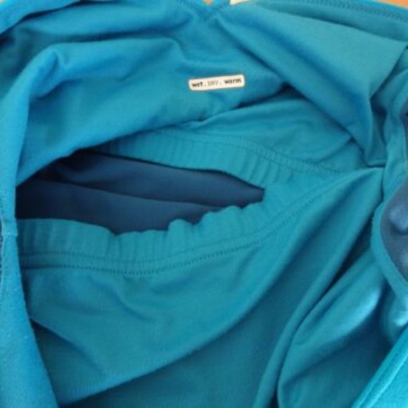 LULULEMON wet.dry.warm. TEAL/TURQUOISE YOGA FITNESS SLEEVELESS TOP - Picture 4 of 4